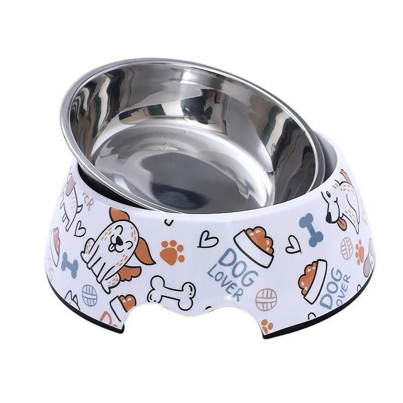 Gamelle Inox Antidérapante pour Chien - Design Illustré et Ergonomique - Museau dort