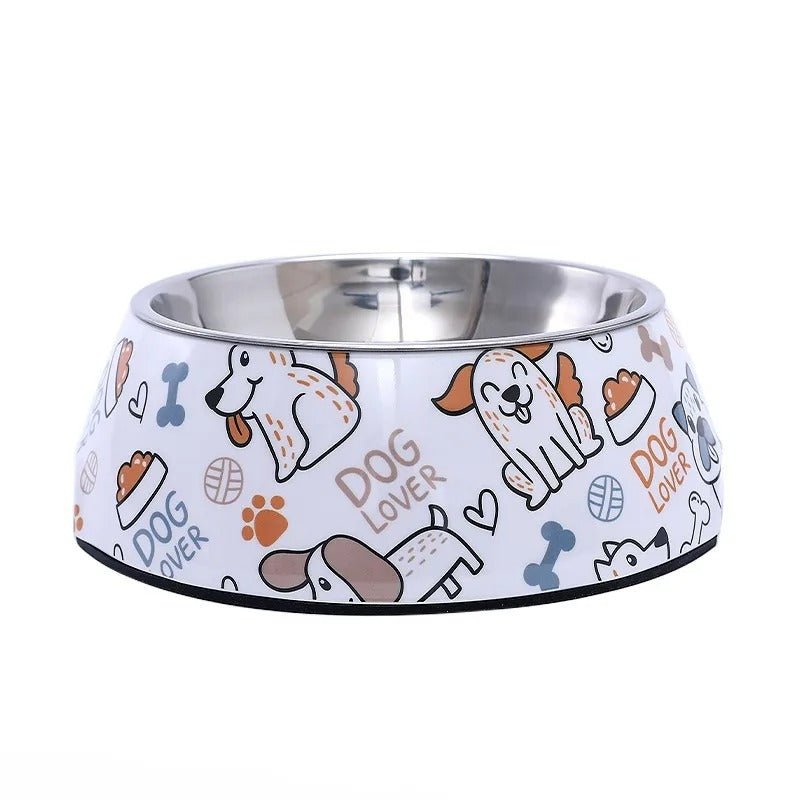 Gamelle Inox Antidérapante pour Chien - Design Illustré et Ergonomique - Museau dort