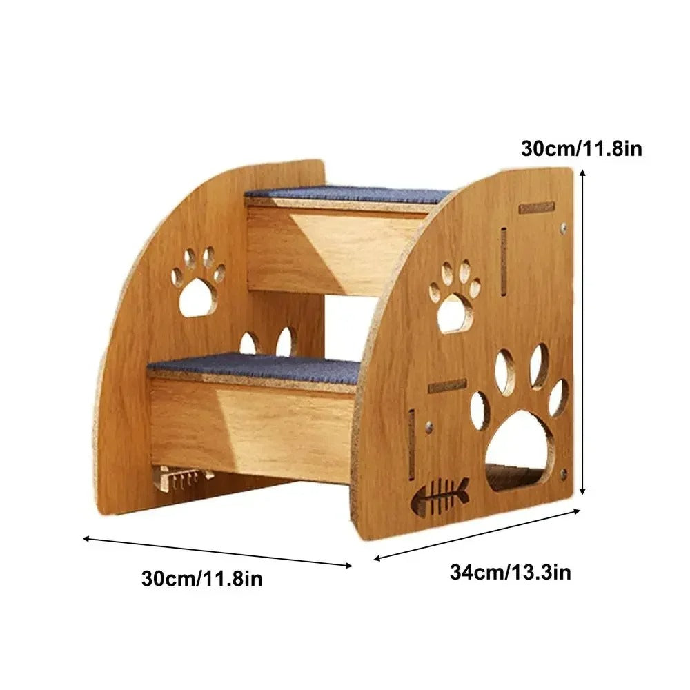Escalier pour chien en bois â AccĂšs sĂ©curisĂ© au lit ou canapĂ©