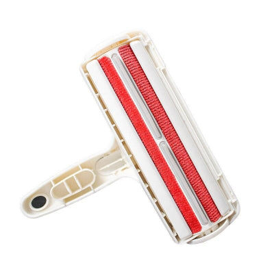 Brosse rouge pour chien, parfaite pour éliminer les poils rapidement et garder votre maison propre"