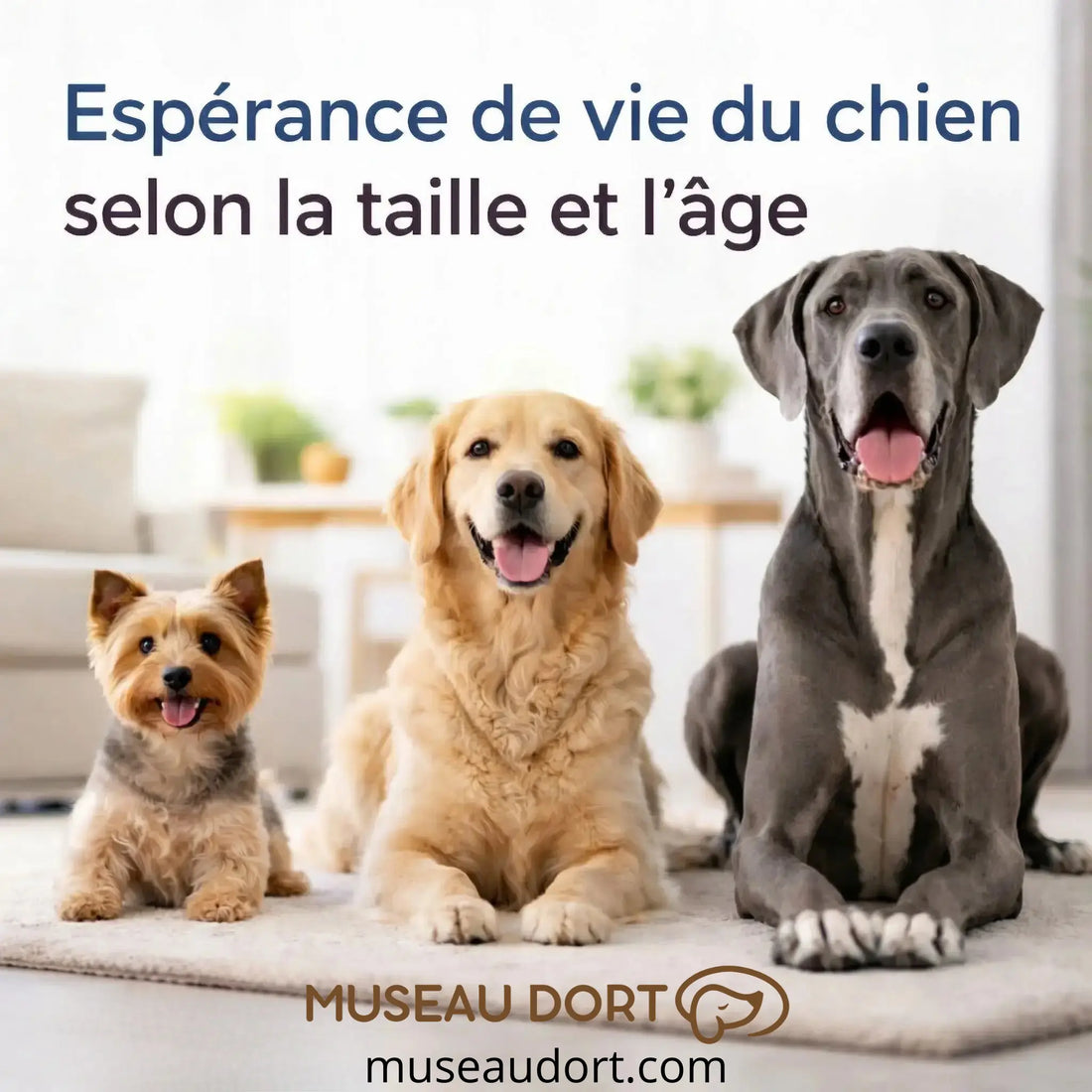 espérance de vie du chien selon la taille et l’âge avec trois chiens – Museau Dort