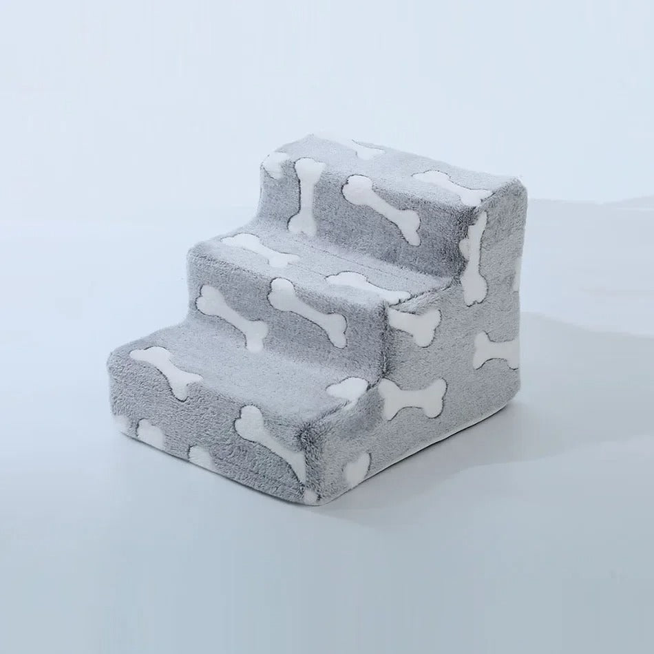 🐾 Pourquoi choisir un escalier pour chien avec motif “os” ? Une question de style… et de santé ! - Museau dort