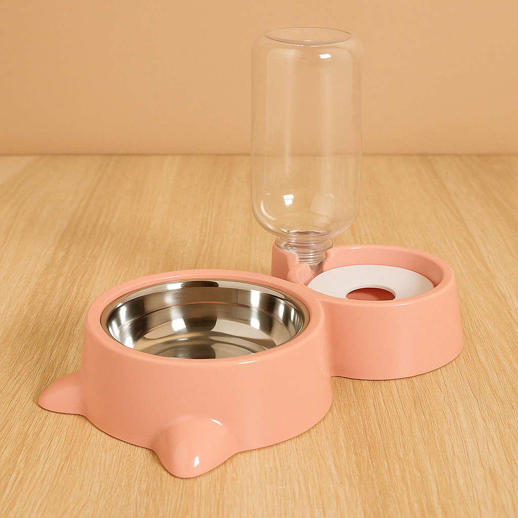 Gamelle avec Distributeur d’Eau 🐾 | Hydratation Sans Souci pour Chiens & Chats