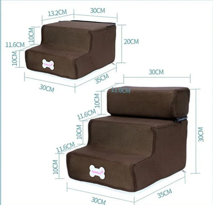 Escalier antidérapant pour chiens et chats – Confort et protection des articulations. Disponible chez Museau Dort.