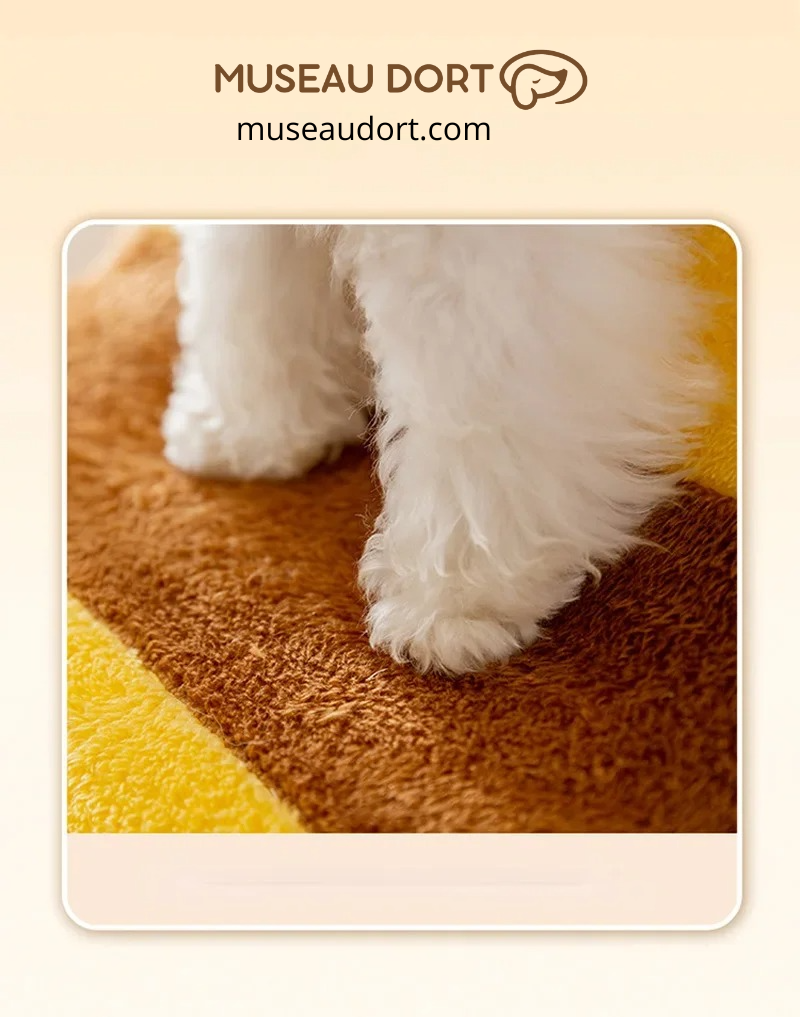 Escalier pour chien Honey Bees avec surface douce et antidérapante sous les pattes, montée sécurisée, Museau Dort