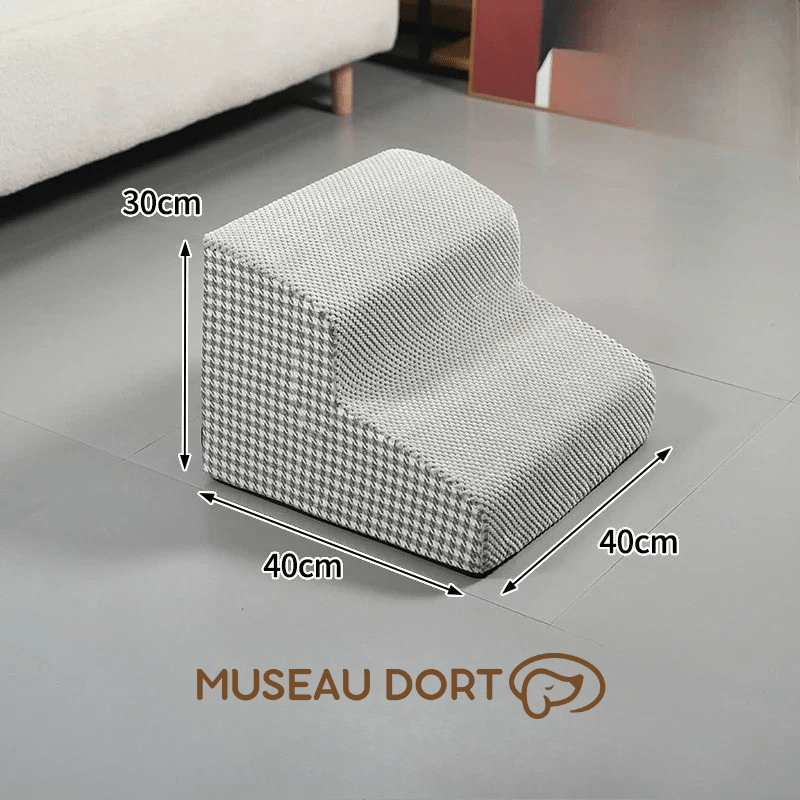 Escalier pour chien 2 marches avec dimensions 40 x 40 x 30 cm, mousse stable et antidérapante, intérieur, Museau Dort