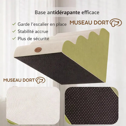 Base antidérapante pour escalier chien âgé, stabilité accrue et sécurité, Museau Dort
