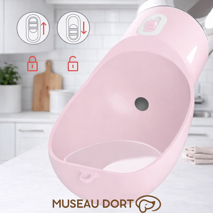 Système de verrouillage anti-fuite sur bouteille d’eau portable pour chien, ouverture et fermeture sécurisées, Museau Dort