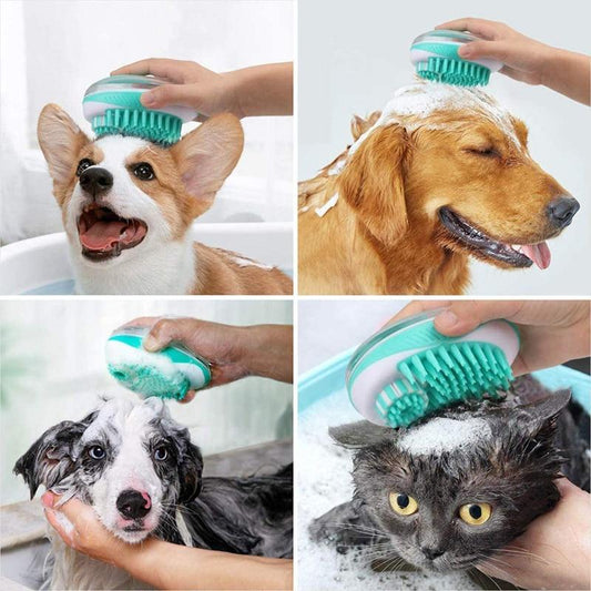 BrossyDog™ - Brosse de bain pour animaux 2 en 1 | chien - Museau dort