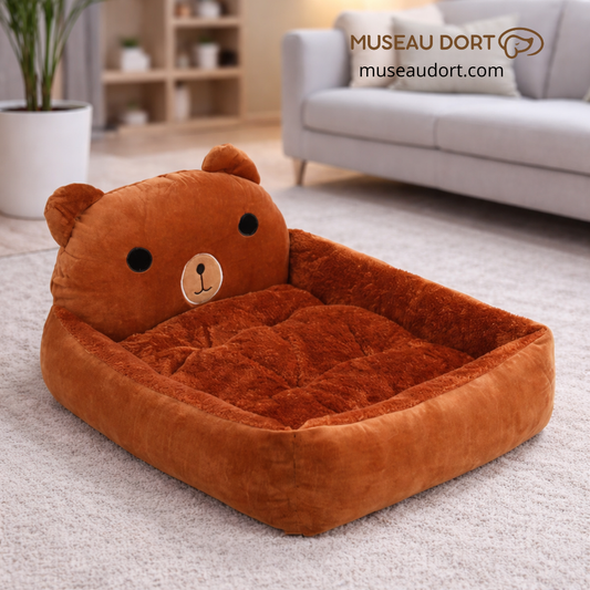 Canapé pour chien en intérieur, couchage ludique et rassurant pour petit chien, adapté à la vie en appartement Museau Dort