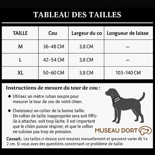 Collier Tactique Chien | Contrôle Total pour Chiens Puissants - Museau dort