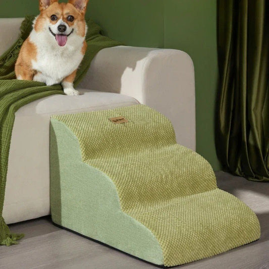 Escalier en Mousse à Mémoire de Forme pour Animaux – Confort et Sécurité - Museau dort