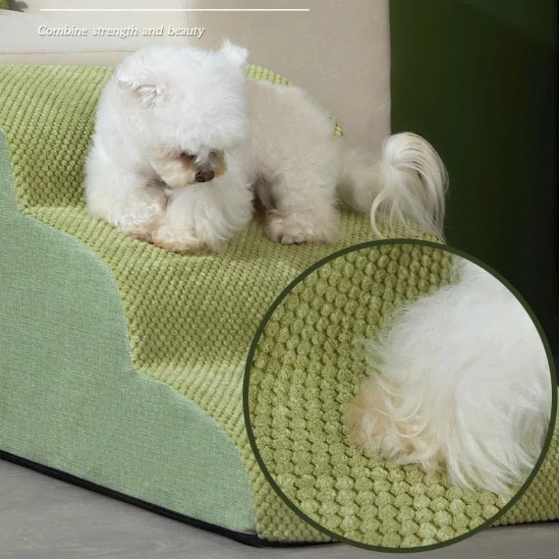 Escalier en Mousse à Mémoire de Forme pour Animaux – Confort et Sécurité - Museau dort