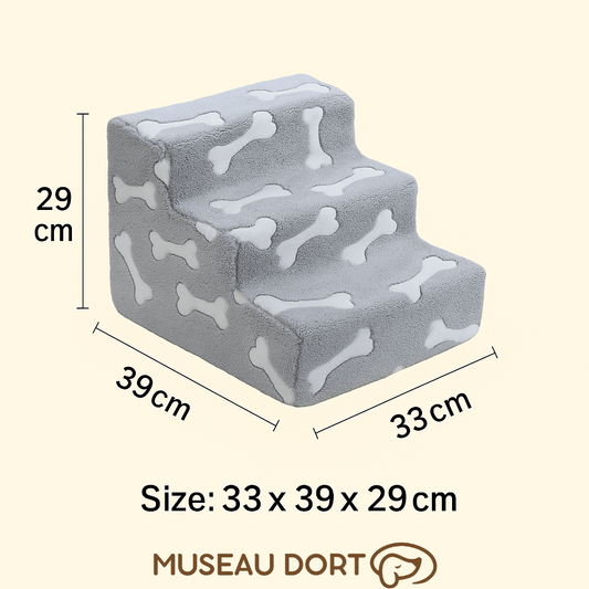 Escalier pour Chien / Pet Ladder – 3 Marches pour Articulations Préservées - Museau dort