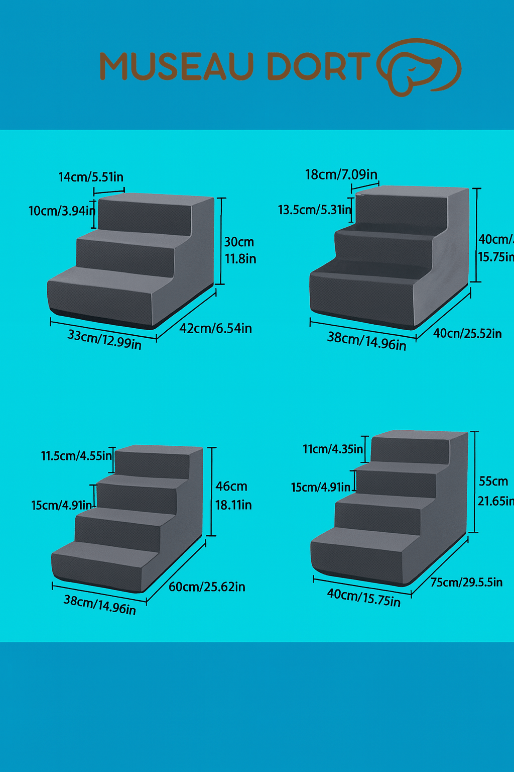 Escalier pour Chien / Rampe pour Chien Âgé - Museau dort