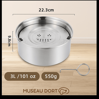 Gamelle Anti - Éclaboussures en Inox pour Chien | Hygiène et Confort au Quotidien - Museau dort