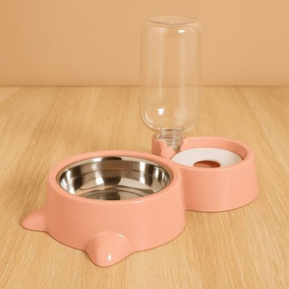 Gamelle avec Distributeur d’Eau 🐾 | Hydratation Sans Souci pour Chiens & Chats - Museau dort