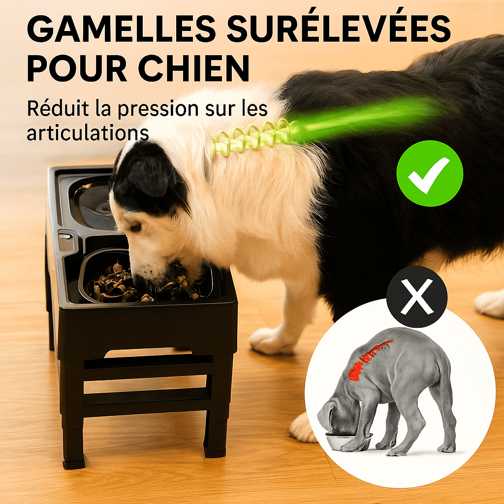 Gamelle Chien Surélevée | Soulage l’Arthrose et Protège Ses Articulations - Museau dort