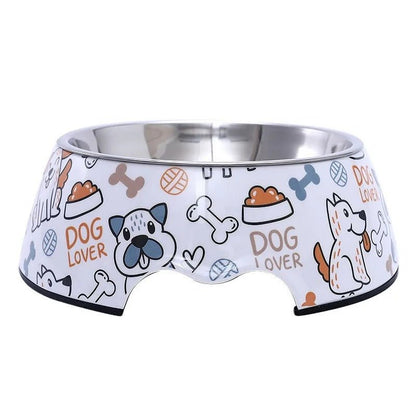 Gamelle Inox Antidérapante pour Chien - Design Illustré et Ergonomique - Museau dort