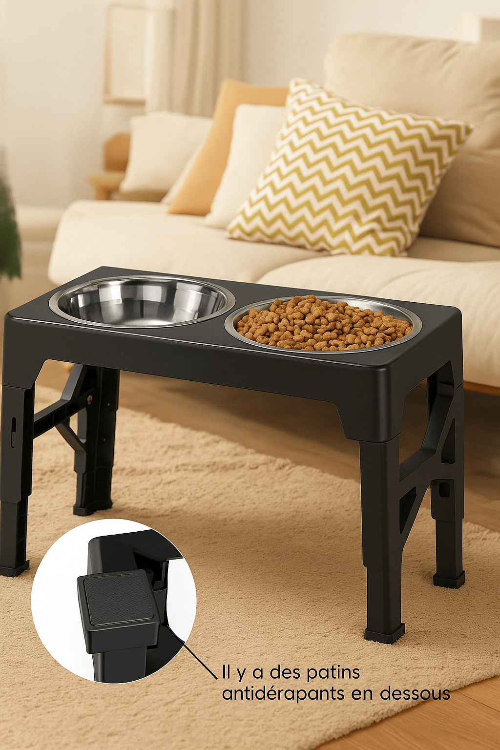 Gamelle Surélevée pour Chien – Réglable, Confort et Digestion Assurée - Museau dort