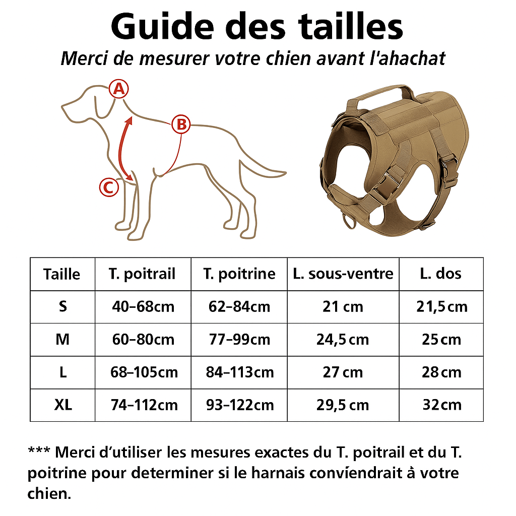 Harnais Tactique pour Chien – Sécurité et Liberté pour Votre Héros ! - Museau dort