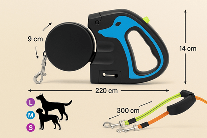 Laisse Double pour Chiens 🐕‍🦺🐕 | Baladez Deux Chiens Sans Nœuds Ni Stress ! - Museau dort