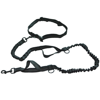 Laisse Main Libre Double Élastique pour Chien 🐕 | Confort, Sécurité et Liberté Totale - Museau dort