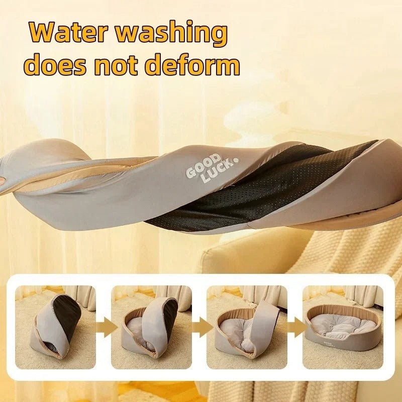 Lit Doux pour Chien et Chat 🐾 | Confort Moelleux et Lavable - Museau dort