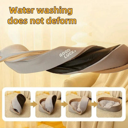 Lit Doux pour Chien et Chat 🐾 | Confort Moelleux et Lavable - Museau dort