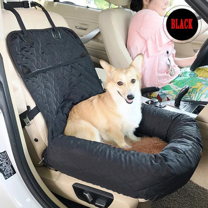 Lit et Siège Auto pour Chien : Le Confort 2 en 1 pour Votre Compagnon - Museau dort