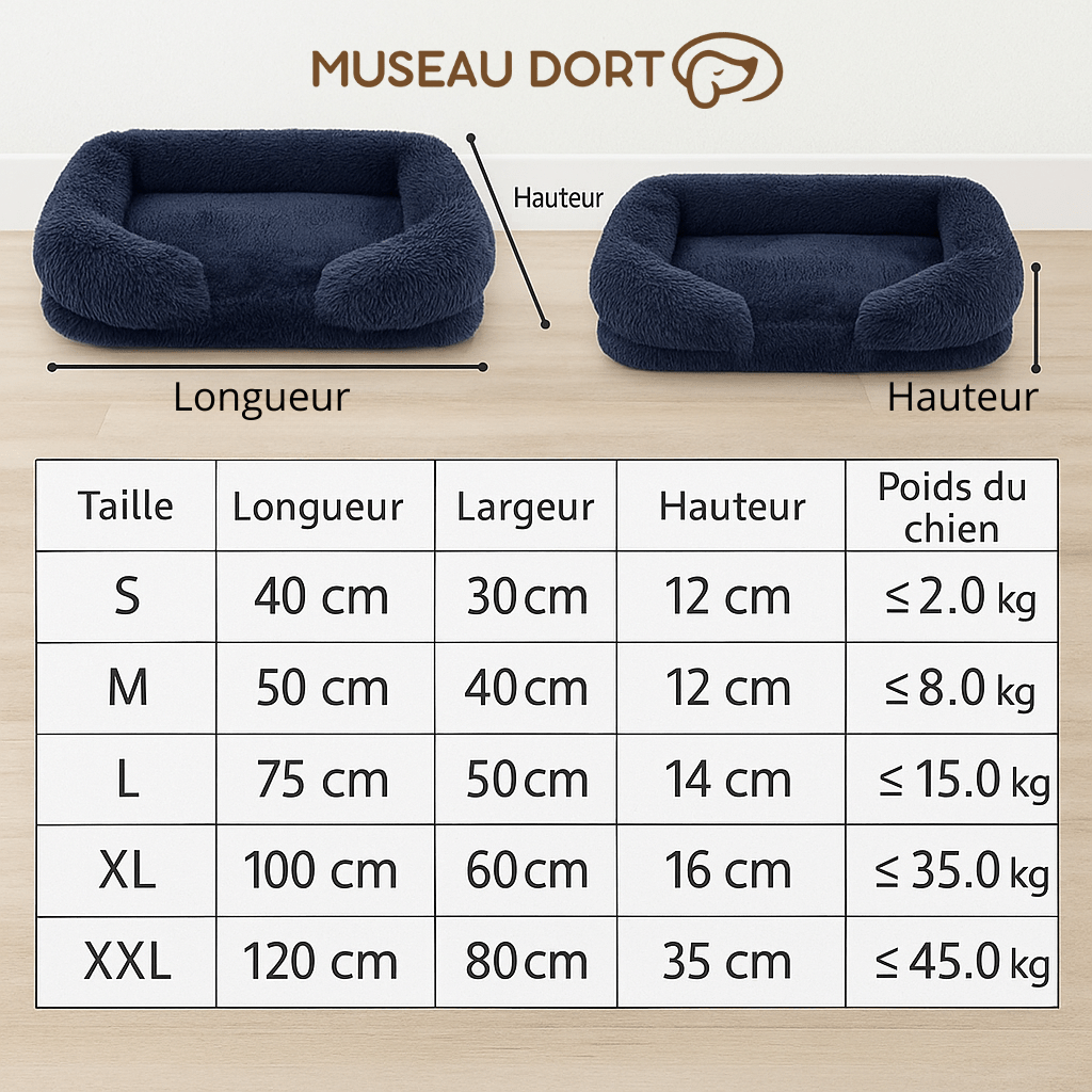 Lit orthopédique pour chien – Le confort qui change tout - Museau dort