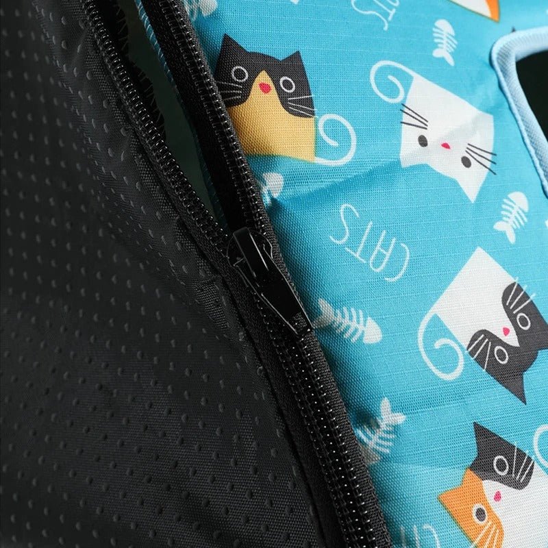 Maison Bleu Chat pour Chien – Niche Intérieure Douillette, Lavable et Stylée - Museau dort