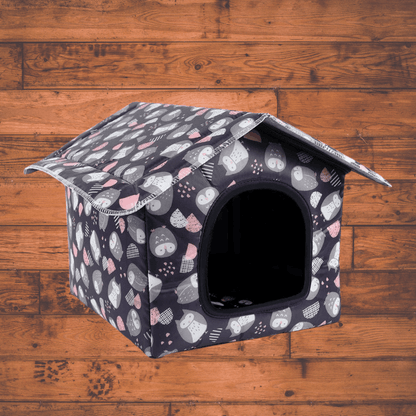 Maison Hibou pour Chien – Niche Intérieure Élégante, Moelleuse et Protectrice - Museau dort