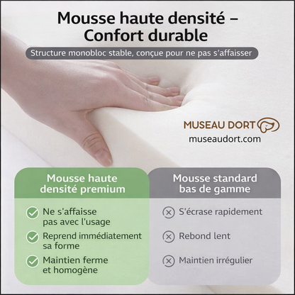 Mousse haute densité pour escalier pour chien, structure monobloc stable, maintien ferme et durable, Museau Dort