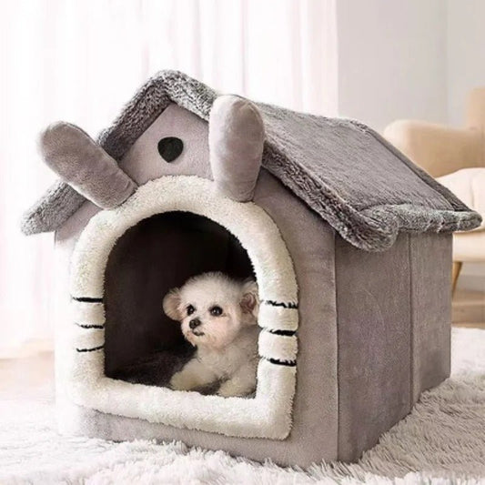 Niche Chaude pour Chien d’Intérieur | Un Refuge Douillet et Lavable - Museau dort