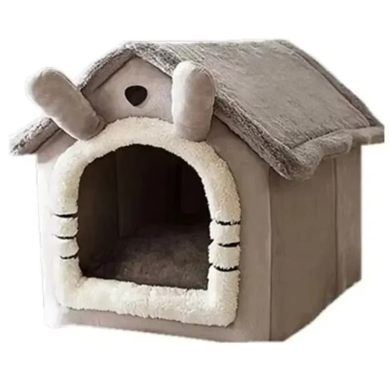 Niche Chaude pour Chien d’Intérieur | Un Refuge Douillet et Lavable - Museau dort
