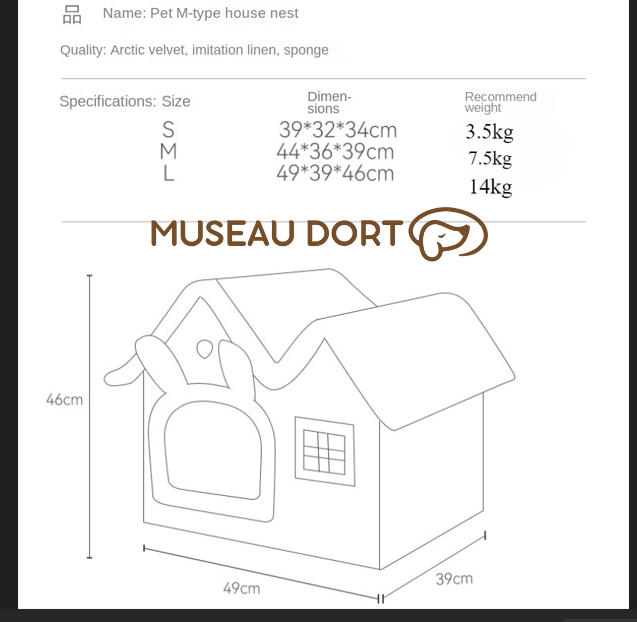 Niche d'Intérieur pour Chien – Confort et Sécurité Toute l’Année - Museau dort