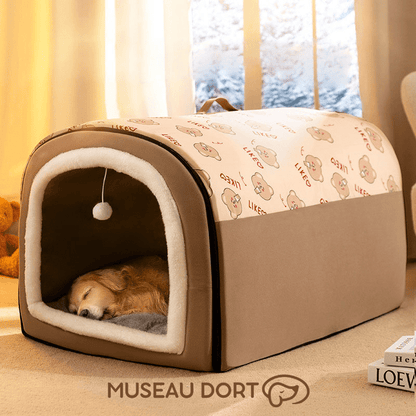 Niche d’Intérieur pour Chien – Un Refuge Confortable Toute l’Année - Museau dort