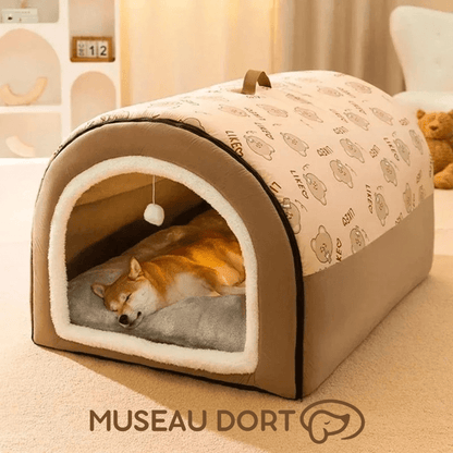 Niche d’Intérieur pour Chien – Un Refuge Confortable Toute l’Année - Museau dort