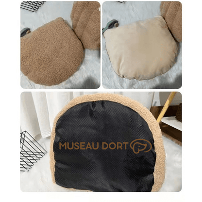 Niche Intérieure Chien Maison d’Ours | Cocon Douillet et Rassurant - Museau dort