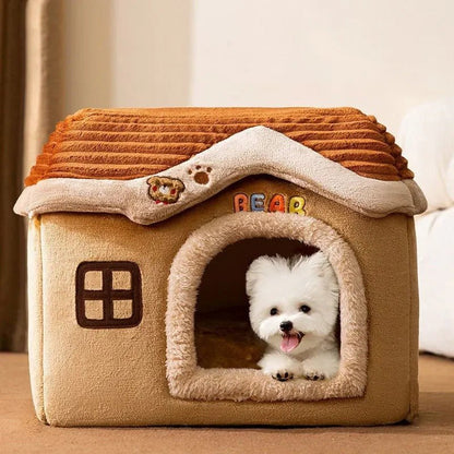 Niche Pliable pour Chien Senior – Un Chalet Douillet pour Se Sentir Protégé Toute l’Année - Museau dort