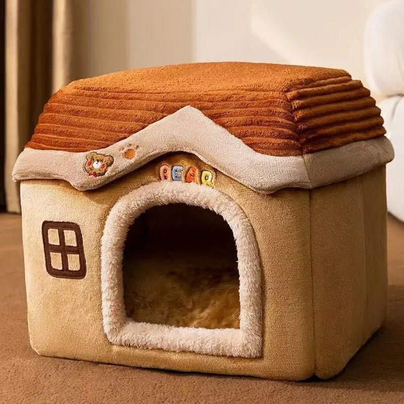 Niche Pliable pour Chien Senior – Un Chalet Douillet pour Se Sentir Protégé Toute l’Année - Museau dort