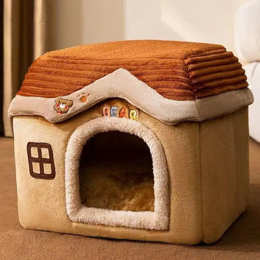 Niche Pliable pour Chien Senior – Un Chalet Douillet pour Se Sentir Protégé Toute l’Année - Museau dort