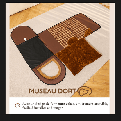 Niche pour Chien Intérieur Âgé | Confort Douillet et Sécurité - Museau dort