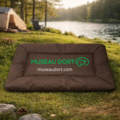 tapis de voyage pour chien marron camping extérieur Museau Dort