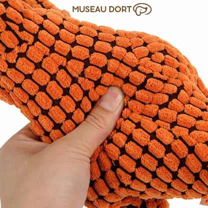 Texture douce en velours de la peluche apaisante pour chien âgé anxieux, matière anti-stress – Museau Dort